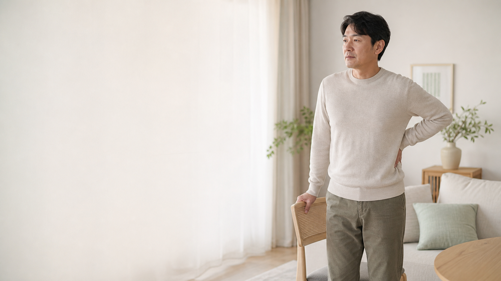 허리 움직임을 확인하는 모습